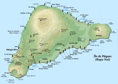 CARTE de l'ILE DE PAQUES