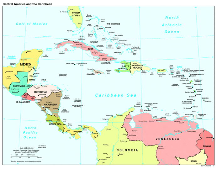 CARTE des CARAIBES