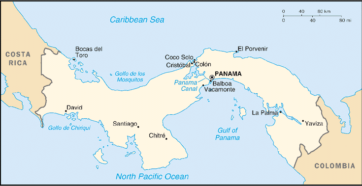 CARTE DU PANAMA