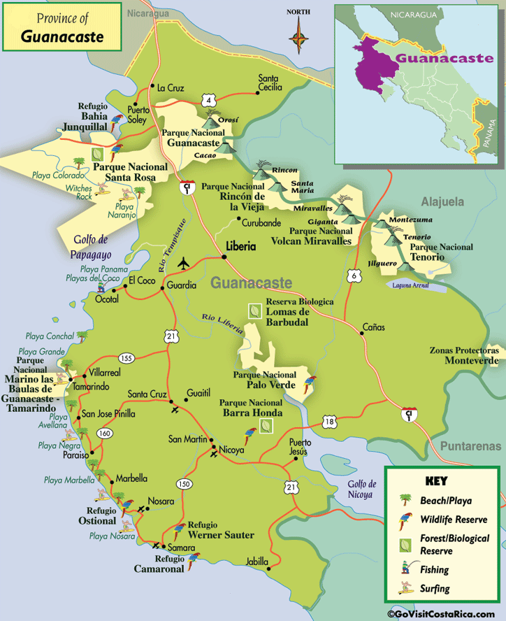 CARTE de GUANACASTE